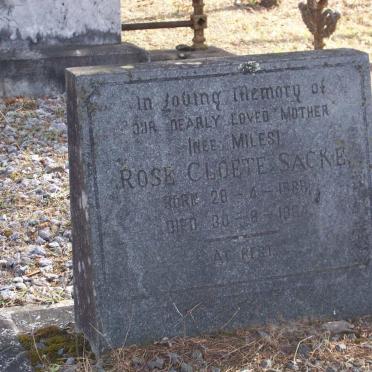SACKE Rose Cloete nee MILES 1888-1964