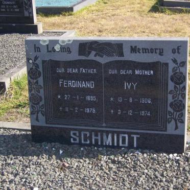 SCHMIDT Ferdinand 1895-1975 &amp; Ivy 1906-1974