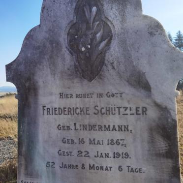 SCHUTZLER Friedericke nee LINDERMANN 1867-1919