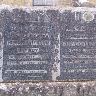 UNTIEDT Franz Wilhelm 1861-1953 &amp; Ottilie RUDOLPH 1866-1945