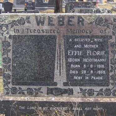 WEBER Effie Florrie nee HEIDTMANN 1916-1959