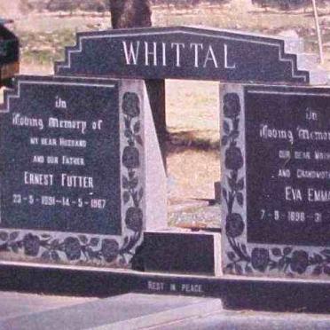 WHITTAL Ernest Futter 1891-1967 &amp; Eva Emma 1898-1979