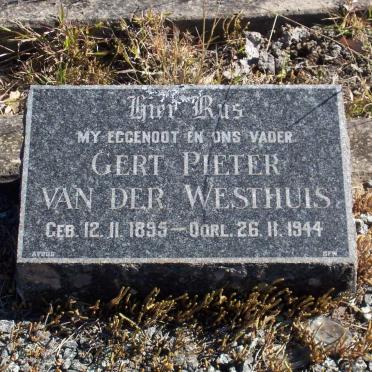WESTHUIS Gert Pieter, van der 1895-1944