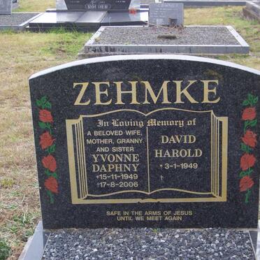 ZEHMKE David Harold nee 1949 &amp; Yvonne Daphny 1949-2006