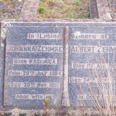 ZEHMKE Albert 1880-1965 &amp; Johanna KASHULA 1884-1951