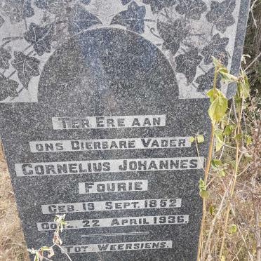 FOURIE Cornelius Johannes 1852-1936