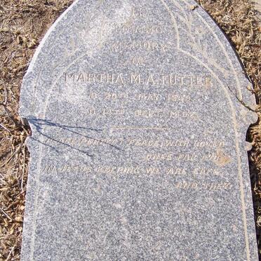 FUTTER Martha M.A. 1849-1892