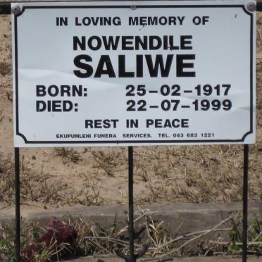 SALIWE Nowendile 1917-1999