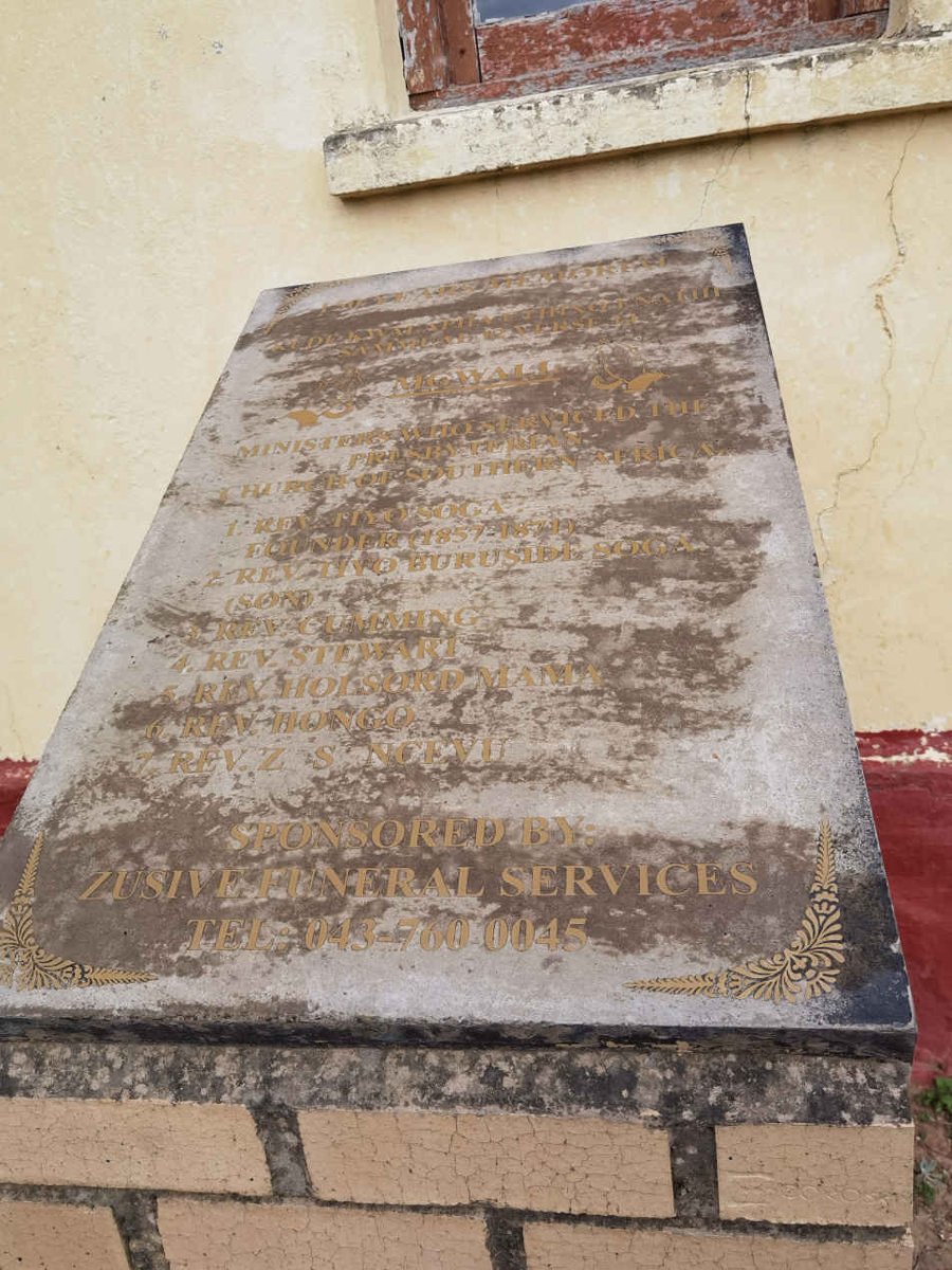 03. Ministers who serviced the Presbyterian Church of SA