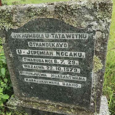 NGCAKU Jeremiah 1879-1929