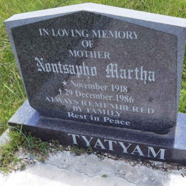 TYATYAM Nontsapho Martha 1918-1986
