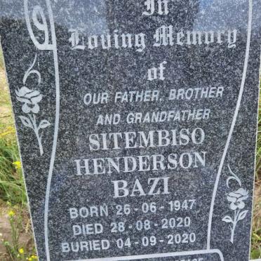 BAZI Sitembiso Henderson 1947-2020