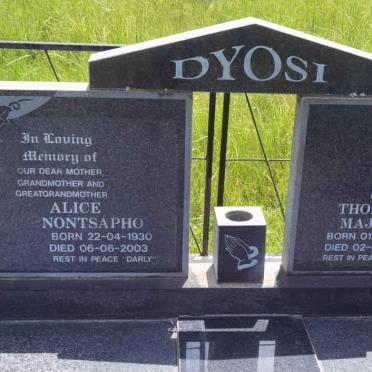 DYOSI Thompson Majwete 1921-1983 &amp; Alice Nontsapho 1930-2003