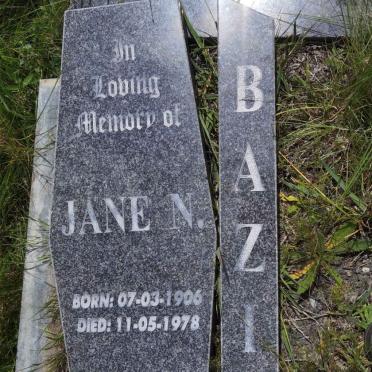 BAZI Jane N. 1906-1978