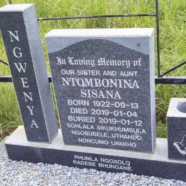NGWENYA Ntombonina Sisana 1922-2019