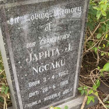 NGCAKU Japhta J. 1852-1919