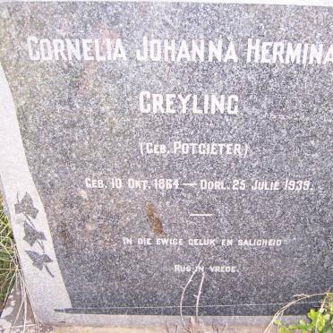 GREYLING Cornelia Johanna Hermina nee POTGIETER 1864-1939