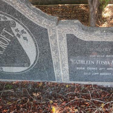 FOXCROFT Cyril Graham 1895-1951 &amp; Kathleen Fosha COOKE 1896-1951