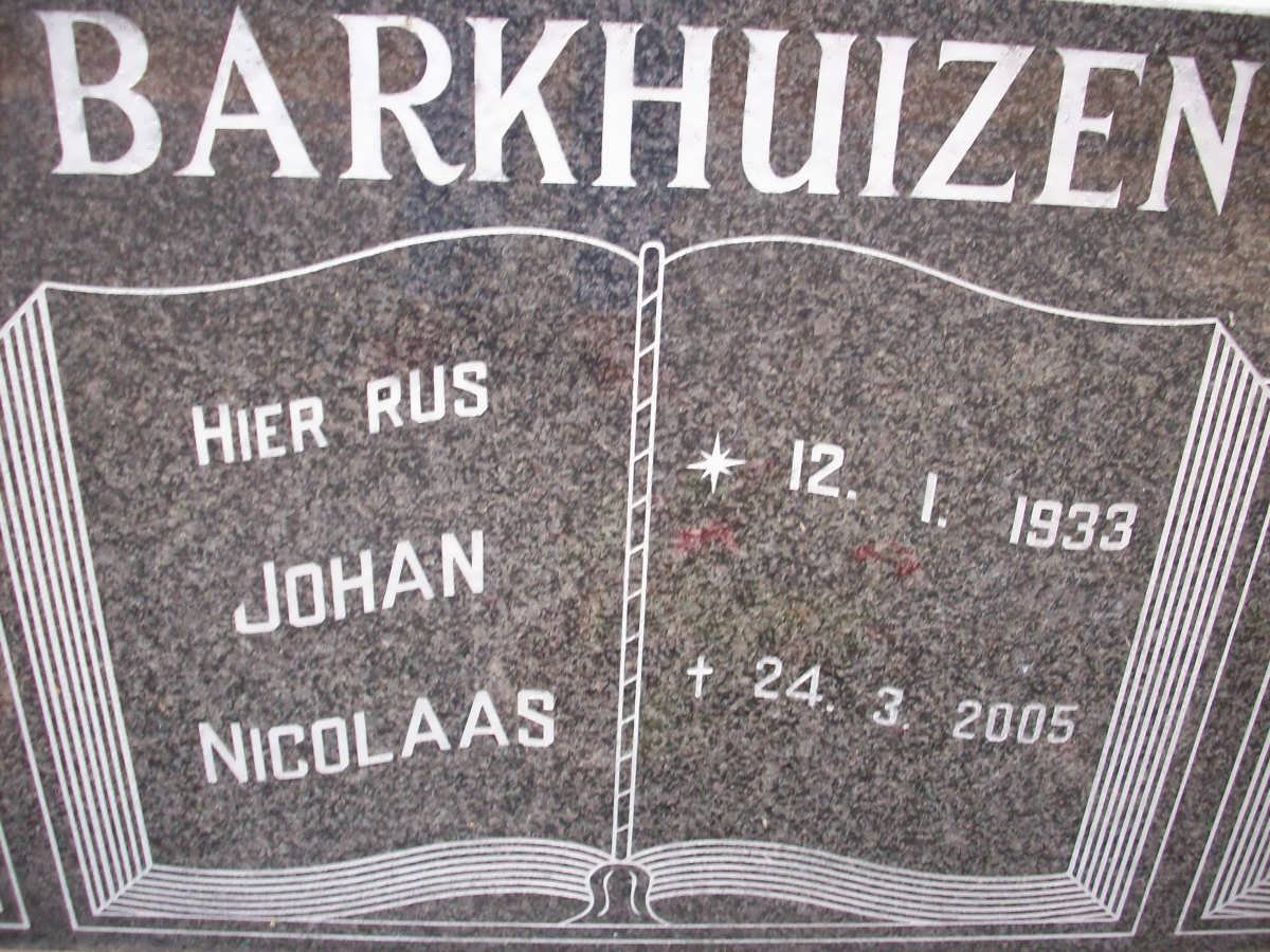 BARKHUIZEN Johan Nicolaas 1933-2005