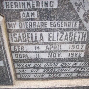 BARKHUIZEN Isabella Elizabeth 1907-1962