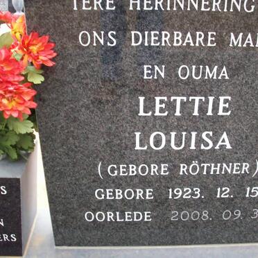 BASSON Lettie Louisa nee ROTHNER 1923-2008