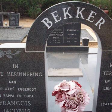 BEKKER Francois Jacobus 1921-1981 &amp; Catherina Magaritha NEL 1922-2006