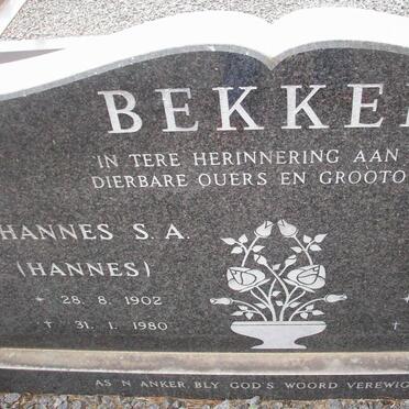 BEKKER Johannes S.A. 1902-1980 &amp; Alice 1902-1980