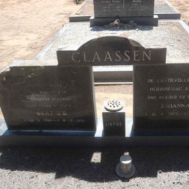 CLAASSEN Gert J.D. 1899-1976 &amp; Johanna D. 1903-1992