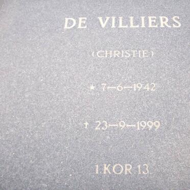 COETZEE Christoffel De Villiers 1942-1999