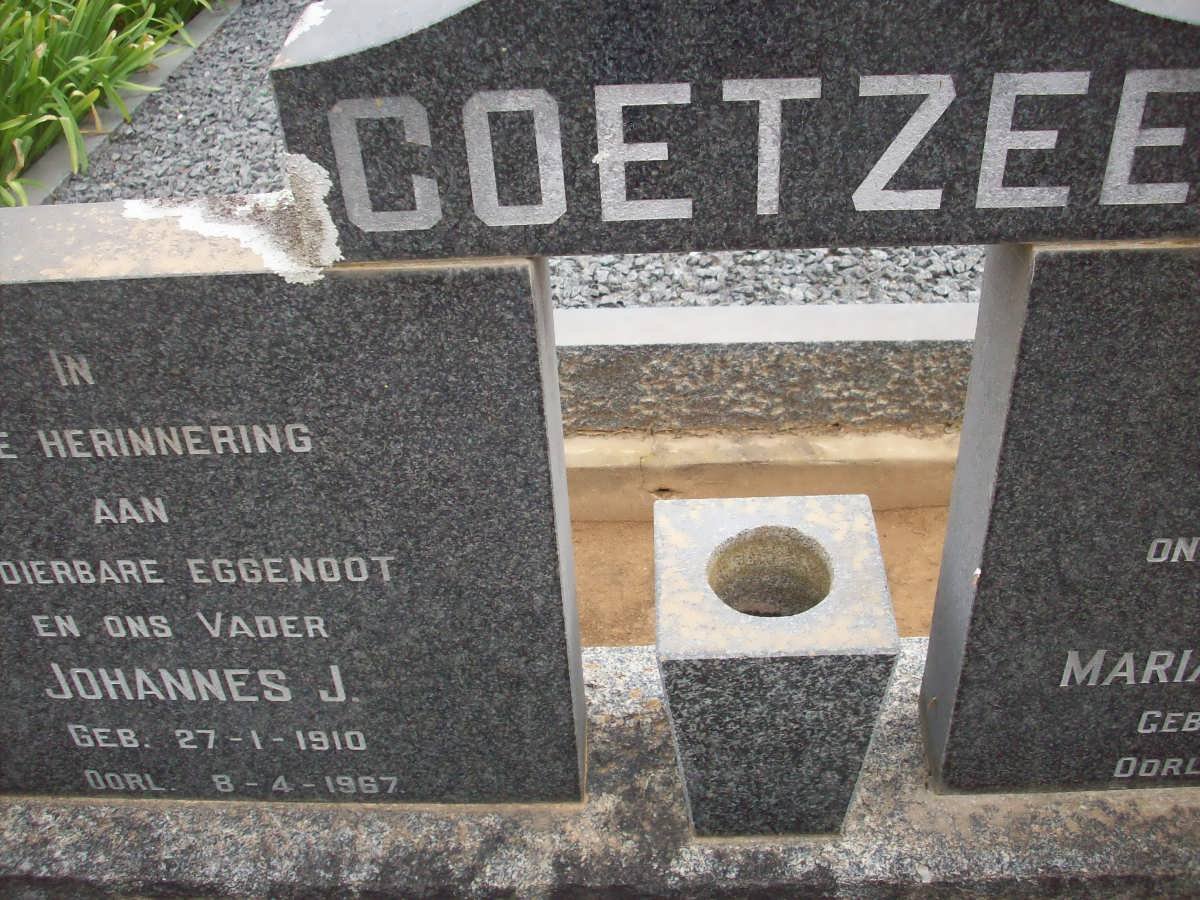 COETZEE Johannes J. 1910-1967 &amp; Maria Margaritha 1905-1990