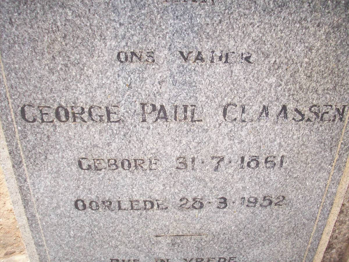 CLAASSEN George Paul 1861-1952