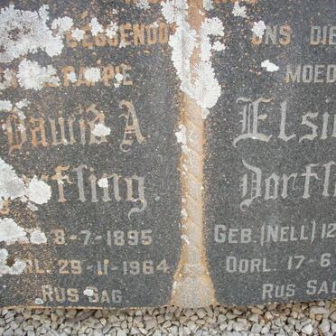 DORFLING Dawid A. 1895-1964 &amp; Elsie M. NELL 1911-1991