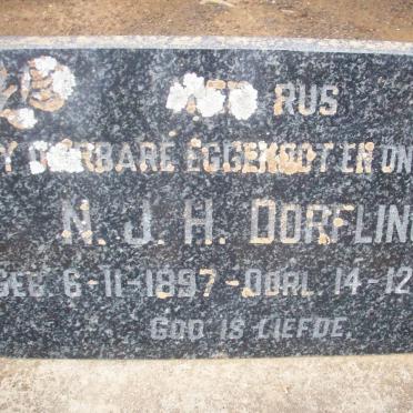 DORFLING N.J.H. 1897-1929
