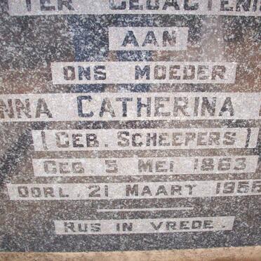 ELS Anna Catherina nee SCHEEPERS 1863-1955