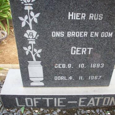 EATON Gert, Loftie 1893-1967