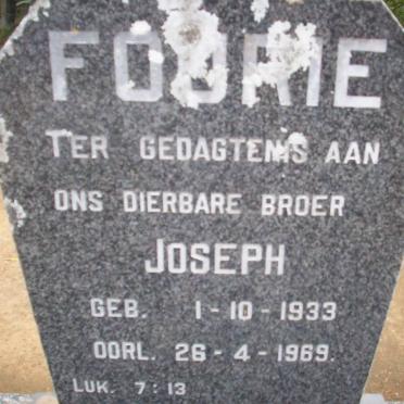 FOURIE Joseph 1933-1969