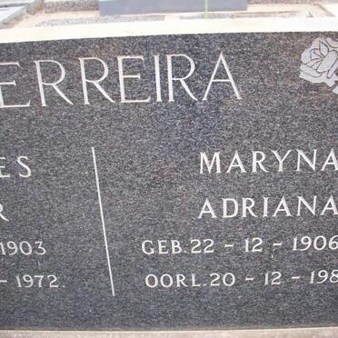 FERREIRA Maryna Adriana 1906-1980