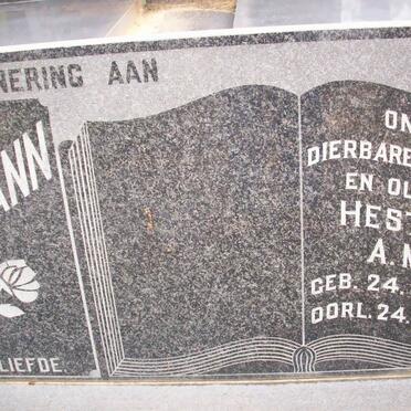 GRASSMAN Hester A.M. 1902-1990