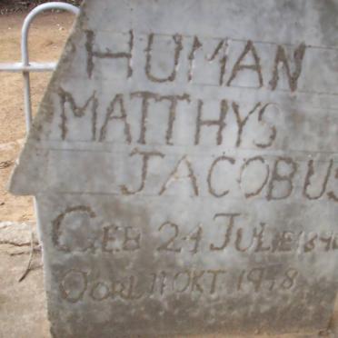 HUMAN Matthys Jacobus 1890-19?8