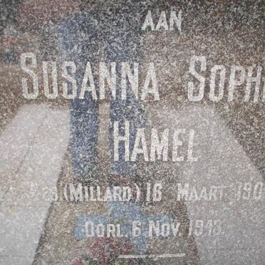 HAMEL Susanna Sophia nee MILLARD 1904-1943
