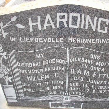 HARDING Willem C. 1896-1970 &amp; H.A.M. Ettie JONKER 1895-1979