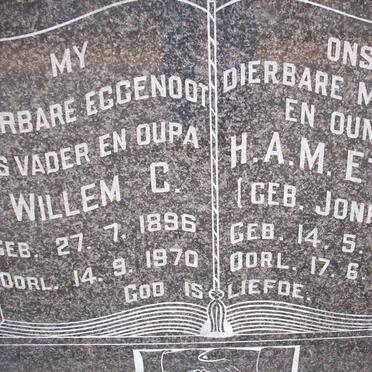 HARDING Willem C. 1896-1970 &amp; H.A.M. Ettie JONKER 1895-1979