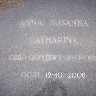 JORDAAN Anna Susanna Catharina nee OLIVIER 1917-2008
