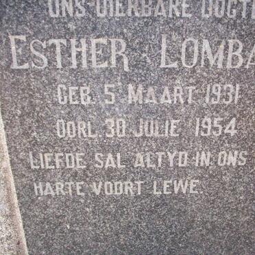 LOMBARD Esther 1931-1954