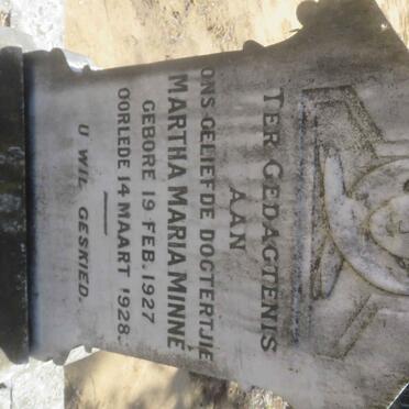 MINNE Martha Maria 1927-1928 :: MINNE Hendrik 1931-1932 :: MINNE William 1931-1932