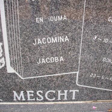 MESCHT Marthinus Johannes, van der 1922-1995 &amp; Jacomina Jacoba 1927-1996