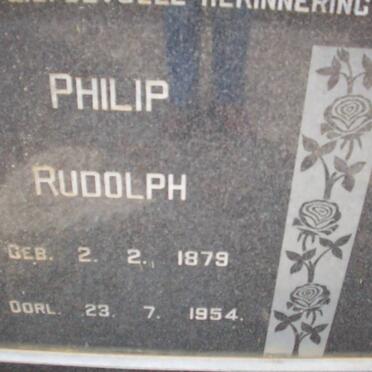 NEL Philip Rudolph 1879-1954