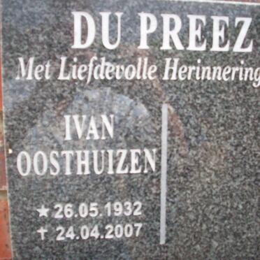 PREEZ Ivan Oosthuizen, du 1932-2007