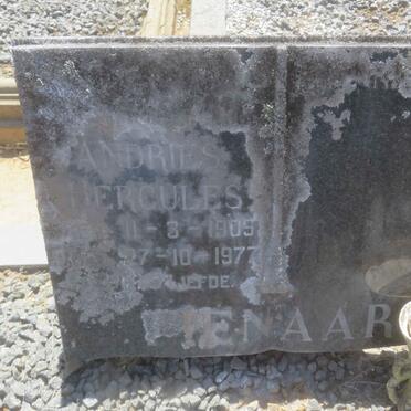 PIENAAR Andries Hercules 1909-1977