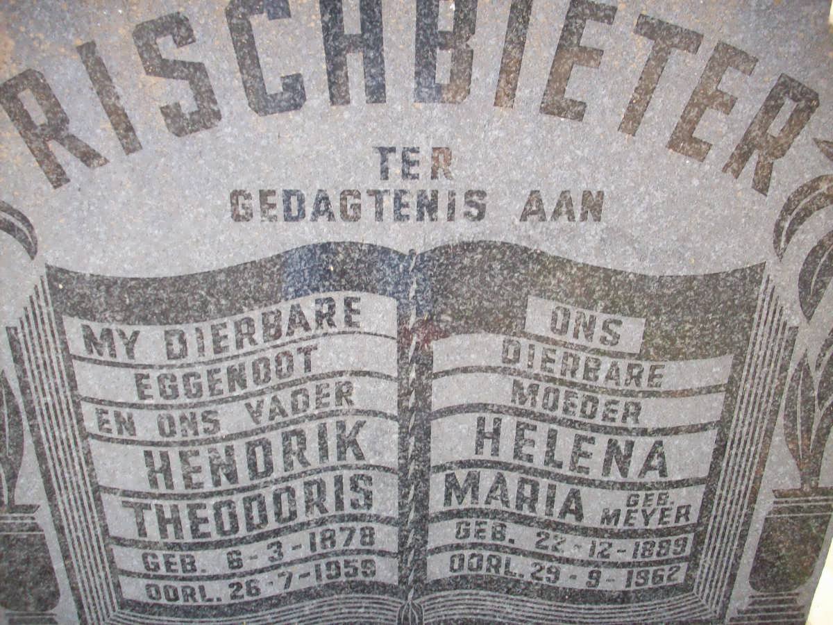 RISCHBIETER Hendrik Theodoris 1878-1958 &amp; Helena Maria MEYER 1889-1962